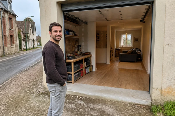 Transformation garage en piece de vie Loiret